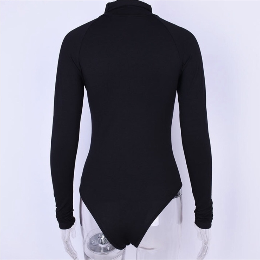 Black turtleneck bodysuit - Picture 7 of 8